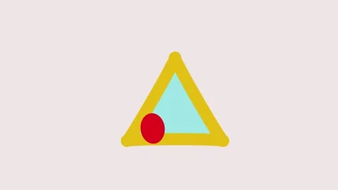 Triangles shape transition pack with flat animation. Colorful lines, dots, .. Stock Footage 308095691