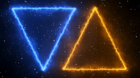 Triangles in the space Stock Footage 130016733