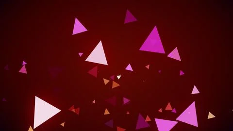 Triangles spring up on a colorful background Stock Illustration