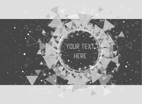 Triangles, stars and circle pattern background. Stock Illustration