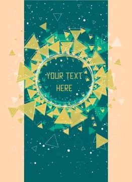 Triangles, stars and circle pattern background. Stock Illustration