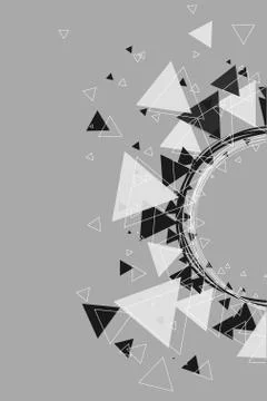 Triangles, stars and circle pattern background. Stock Illustration