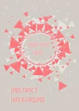 Triangles, stars and circle pattern background. Stock Illustration
