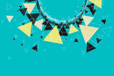 Triangles, stars and circle pattern background. Stock Illustration