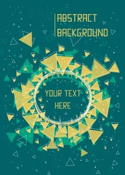 Triangles, stars and circle pattern background Stock Illustration