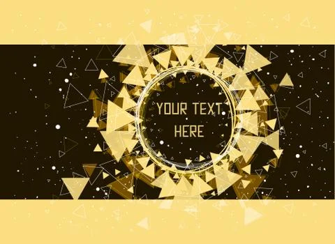 Triangles, stars and circle pattern background. Stock Illustration