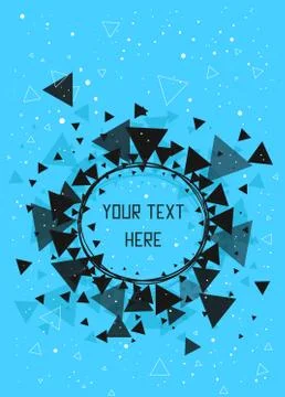 Triangles, stars and circle pattern background. Stock Illustration