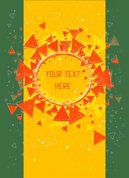 Triangles, stars and circle pattern background. Stock Illustration