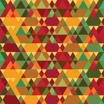 Triangles Vintage Seamless Pattern Stock Illustration
