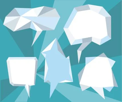 Triangular 3d bubble speech イラスト素材