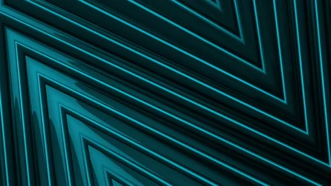 Triangular 3d pattern with metallic texture. Motion. Beautiful pattern with Stock Footage 183077998