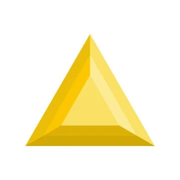 Triangular adamant icon, flat style. Stock Illustration