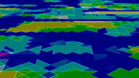 Triangular and Diamond Flow Perspective Triangle Planar Texture Motion Video Stock Footage 300928642