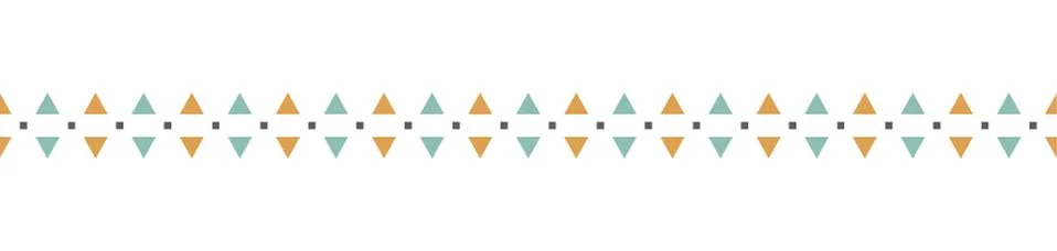 Triangular And Dot Pattern Border Design Stock Illustration