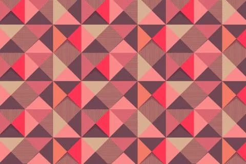 Triangular and geometrical patterned colorful illustrative wallpaper 스톡 일러스트