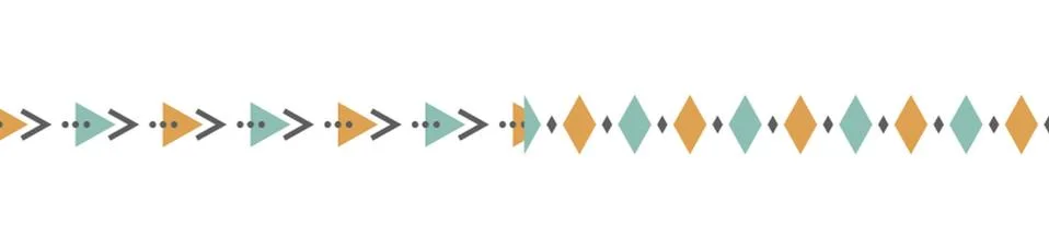 Triangular And Rhombus Pattern Border Design Stock Illustration