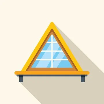 This triangular attic window is providing natural light 스톡 일러스트