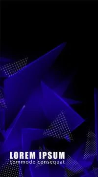 Triangular background. Abstract composition of 3D triangles. The geometric ba Illustrazione stock