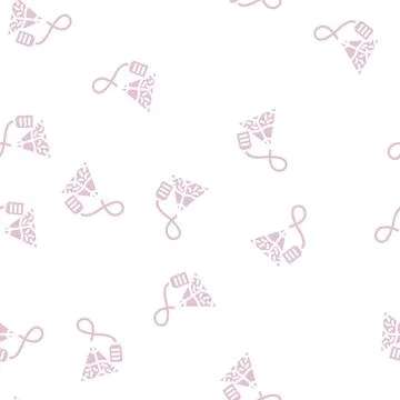 Triangular bag tea glyph vector seamless pattern Stock Illustration