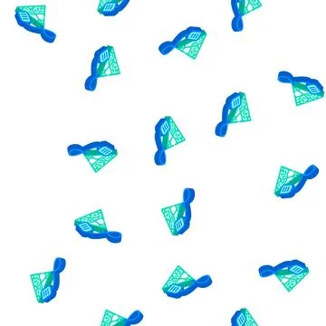 Triangular bag tea isometric icon seamless pattern Stock Illustration