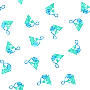 Triangular bag tea vector seamless pattern Stock Illustration