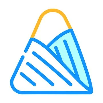Triangular bandage first aid color icon vector illustration Stockillustratie