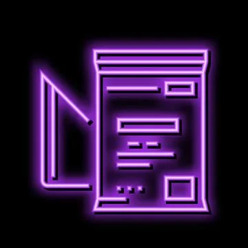 Triangular bandage first aid neon glow icon illustration Stock Illustration