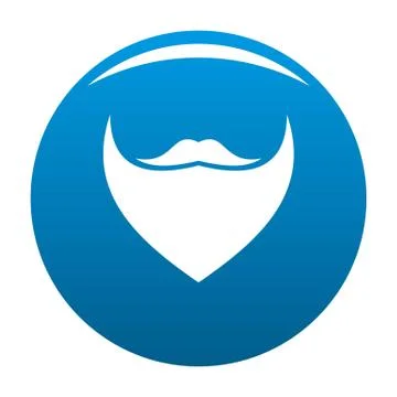 Triangular beard icon blue Stock Illustration