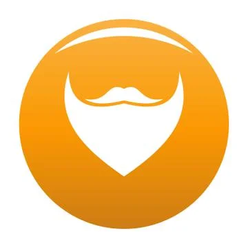 Triangular beard icon vector orange 스톡 일러스트