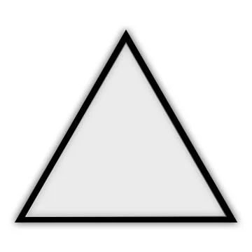 Triangular black frame on white background, concept for design. Stock Illustration