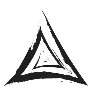 Triangular Black Simbol Stock Illustration