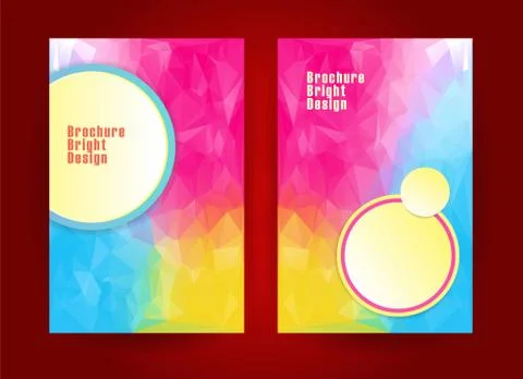 Triangular bright color theme vector Stock Illustration