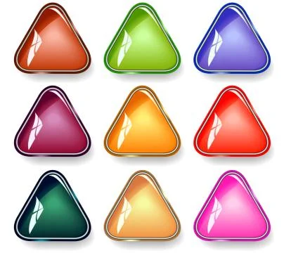 Triangular buttons Stock Illustration