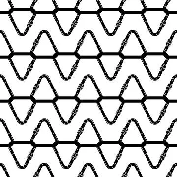 Triangular carabine pattern seamless vector Illustrazione stock