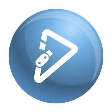 Triangular carabiner icon, simple style Illustrazione stock