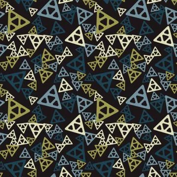 Triangular chaos seamless pattern Stock Illustration
