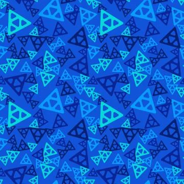 Triangular chaos seamless pattern Stock Illustration