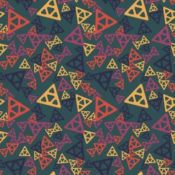 Triangular chaos seamless pattern Stock Illustration