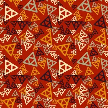 Triangular chaos seamless pattern Stock Illustration