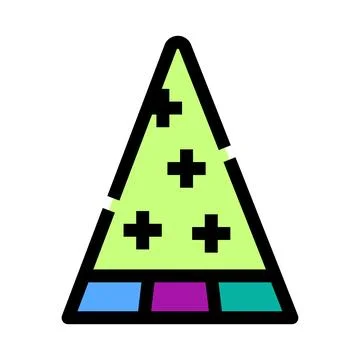 Triangular chart icon showing progress and growth concept 스톡 일러스트