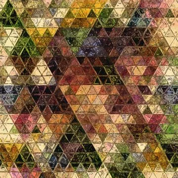 Triangular colorful template. Abstract geometric dirty pattern in grunge styl Stock Illustration