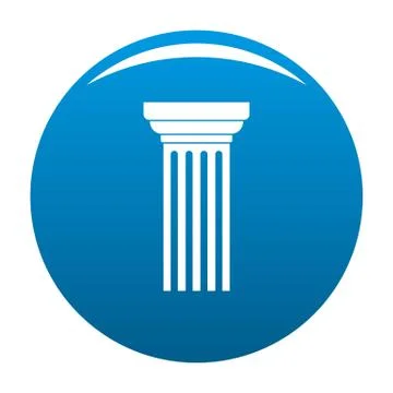 Triangular column icon blue vector Stock Illustration