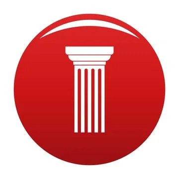 Triangular column icon red Illustrazione stock