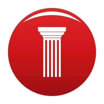 Triangular column icon vector red Illustrazione stock
