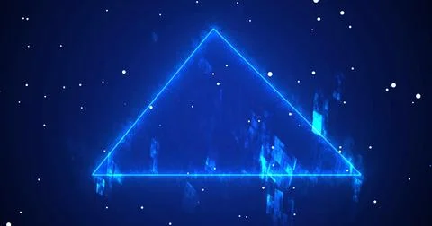 Triangular cyber security big-data connectivity fractal particle loop. Dyna.. 스톡 일러스트