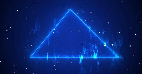 Triangular cyber security big-data connectivity fractal particle loop. Dyna.. 스톡 일러스트