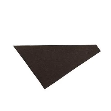 Triangular dark brown shape on black background silhouette style Illustrazione stock