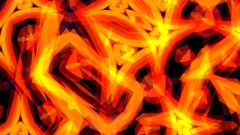 Triangular Dark Red Amber Orange Polygon Pattern 스톡 동영상 144530478