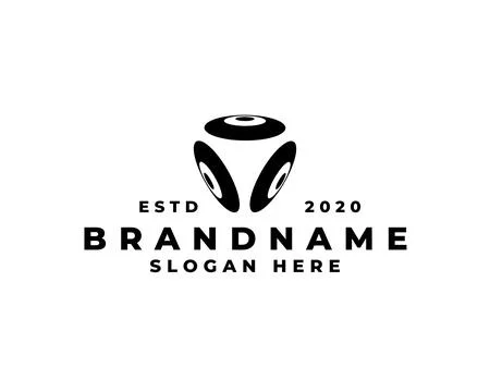 Triangular dice shield target logo design concept. Vector illustration Stock Illustration