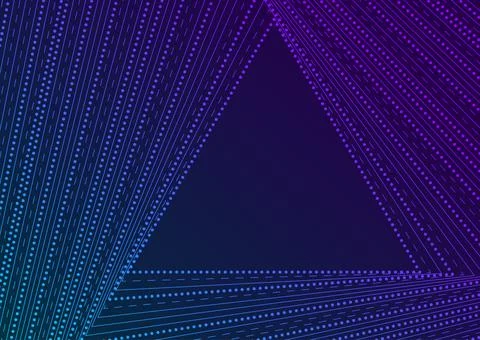 Triangular dotted lines abstract tech neon background イラスト素材